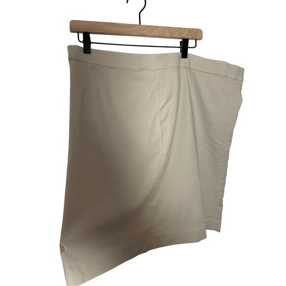 J.Jill Women's Oatmeal Career Neutral Work Stretchy Pencil Plus Size Skirt SZ 16 - Picture 1 of 7